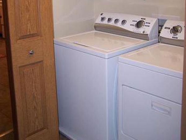 A washer and dryer